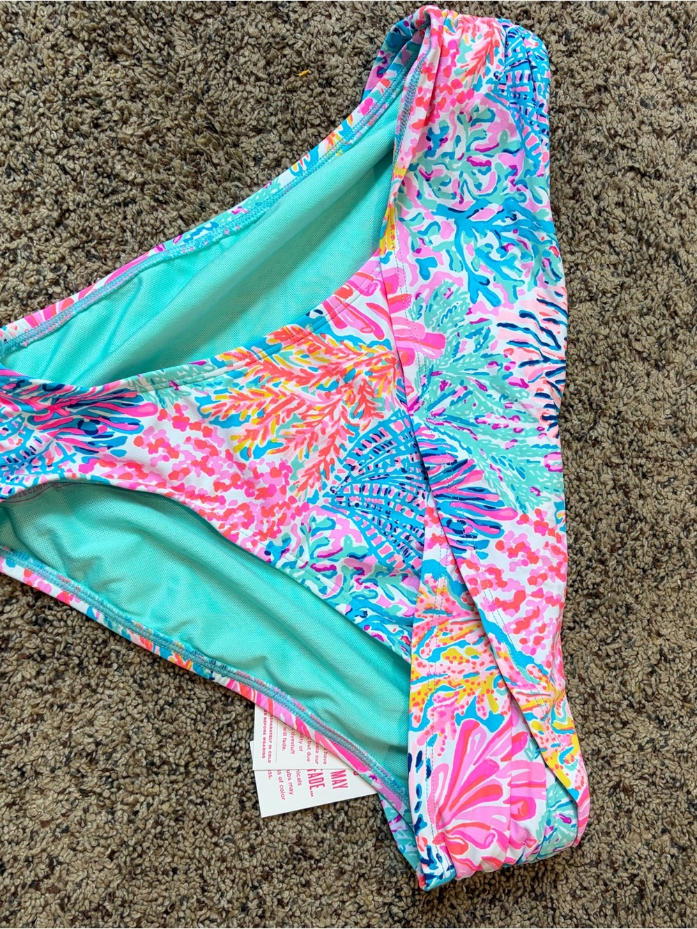 Lilly Pulitzer Multicolor Tropical Bikini Bottoms — Aqua, Pink & Coral